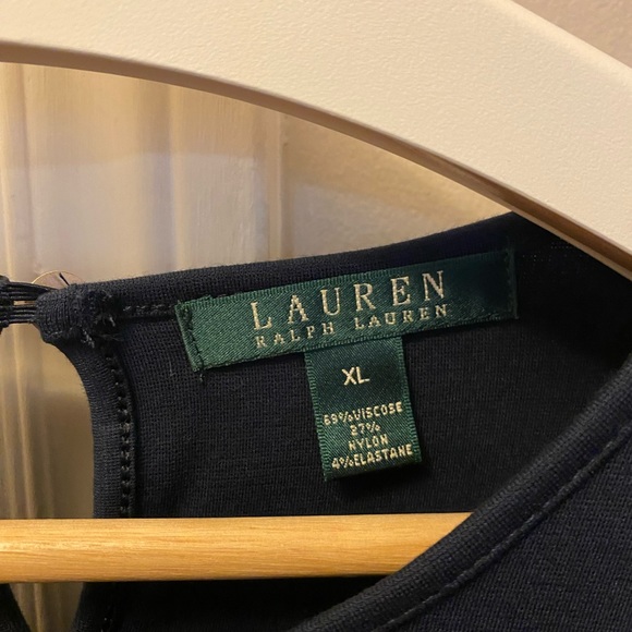 Lauren by Ralph Lauren Top in navy blue with orange accent. Never worn. XL - Picture 3 of 3